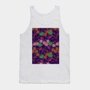 Wildflowers on Purple Tank Top